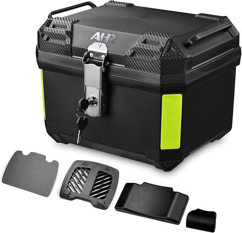 Yescom AHR 45L Universal Motorcycle Tour Tail Box سكوتر تخزين الجذع مع قفل أمان مسند الظهر in Saudi Arabia
