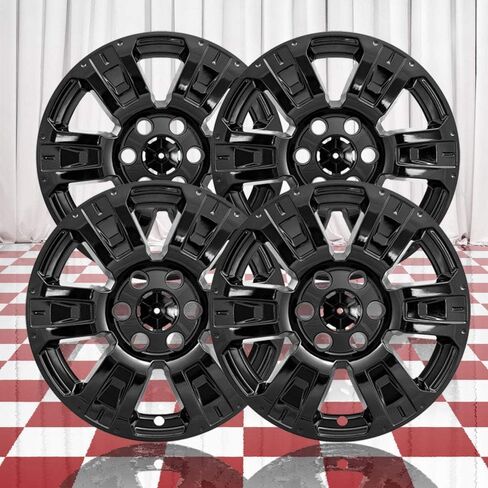 Set of 4 Gloss Black 6 Spoke 18" Wheel Skins for Nissan Titan SV 2016-2019 in Saudi Arabia