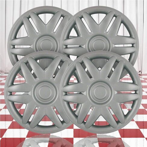Set of 4 15" Push-on Silver 12 Spoke Hubcaps for Toyota Camry 2000-01 in Saudi Arabia