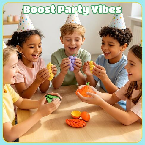 6PCS 3D Printed Fruit Fidget Toys Set, Sensory Fidget Toys for Anxiety Stress Relief, Desk Fidget Set for Adults Kids ADHD Autism, Classroom Party Favors Gifts in Saudi Arabia