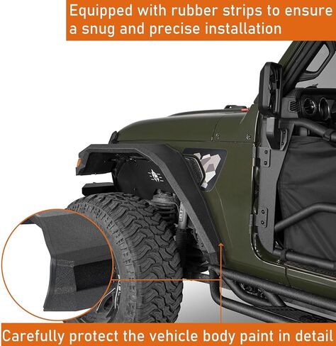 Hooke Road Gladiator 11.2 بوصة مشاعل أمامية عريضة لـ 2018-2026 Jeep Wrangler JL & Gladiator JT 2 أو 4 أبواب، 2 قطعة مصدات باستخدام مصابيح إشارة الانعطاف في المصنع in Kuwait