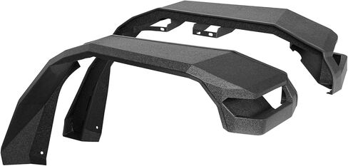 Hooke Road Gladiator 11.2 بوصة مشاعل أمامية عريضة لـ 2018-2026 Jeep Wrangler JL & Gladiator JT 2 أو 4 أبواب، 2 قطعة مصدات باستخدام مصابيح إشارة الانعطاف في المصنع in Kuwait
