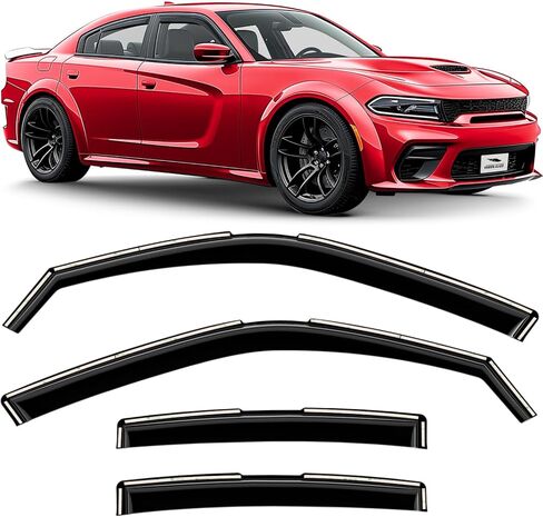 Voron Glass in-Channel Extra Durable Rain Guards for Toyota Camry 2025-2026 Sedan, Window Deflectors, Vent Window Visors, 4 Pieces - 200705 in Saudi Arabia