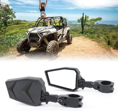 UTV Side Mirrors, Side By Side View UTV Mirror Fits 1.75"-2.0" Roll Cage, Compatible with Polaris Ranger and RZR, Can Am Defender X3, Honda Pioneer Talon SXS, Kawasaki Mule KRX (Side Mirror) in Saudi Arabia