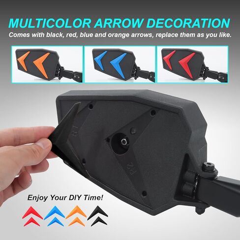 UTV Side Mirrors, Side By Side View UTV Mirror Fits 1.75"-2.0" Roll Cage, Compatible with Polaris Ranger and RZR, Can Am Defender X3, Honda Pioneer Talon SXS, Kawasaki Mule KRX (Side Mirror) in Saudi Arabia