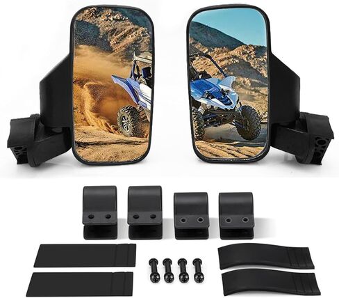 UTV Rear View Mirror Set for CF Moto ZFORCE 950 Sport-4 2021-2026, Side View Mirrors Center Mirror for UTV, Adjustable Mirrors Clamp Mount for Side by Side, Off Road Vehicles,B Side mirror in Saudi Arabia