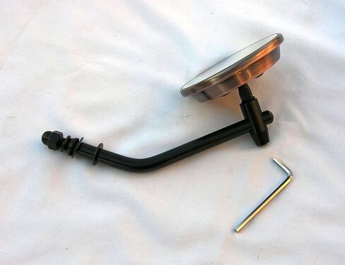 Antique Copper 3 Inch Mini Mirror, Black Stem, Hardware for Harley, Bobber, Chopper, Vintage, Retro, Custom in Saudi Arabia