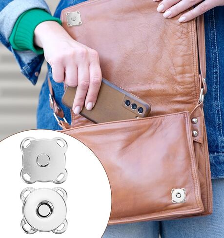 40 Sets Magnetic Snaps for Purses, Sew On Magnetic Snap Buttons Closures for Purses Bags, Clothing, Sewing DIY Craft (14 mm/0.55", 4 Colors) in Saudi Arabia