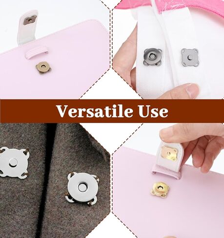40 Sets Magnetic Snaps for Purses, Sew On Magnetic Snap Buttons Closures for Purses Bags, Clothing, Sewing DIY Craft (14 mm/0.55", 4 Colors) in Saudi Arabia