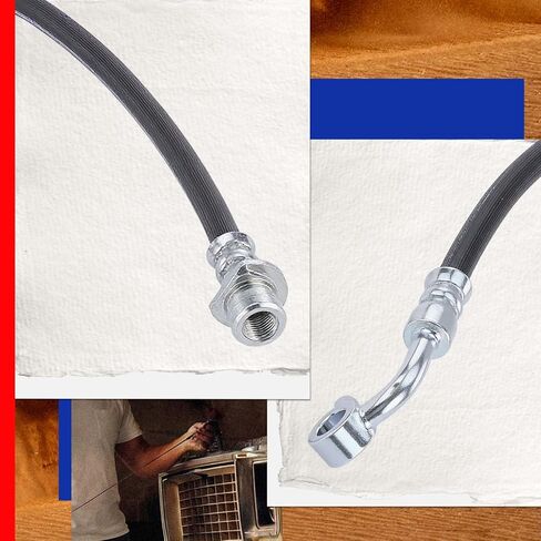 JC Whitney JFBAJCWBHH00274 Set of 2 Front Left & Right Brake Hydraulic Hoses - Compatible with Honda CR-V 2007-2011 in Saudi Arabia