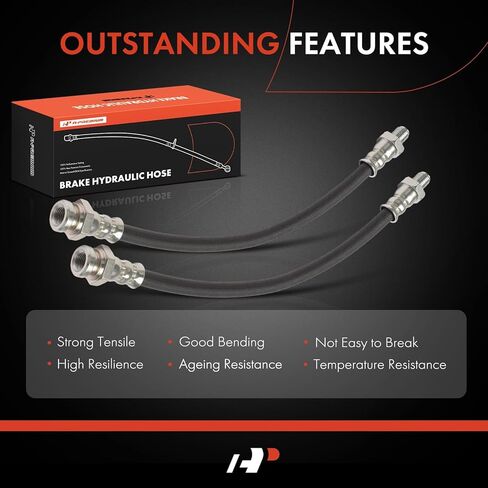 A-Premium Brake Hydraulic Hose Compatible with Nissan & Datsun(Nissan) Models - 620 1975-1979, 620 Pickup 1972-1974, 720, Pack of 2 in Kuwait