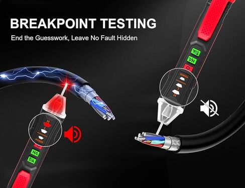 Voice broadcast voltage tester,Non Contact Voltage Tester,12V-1000V/48V-1000V Dual Range,electrical tester,Efficient Live/Hot Wire Tester,Wire Breakpoint Finder,Voltage tester with LED flashlight in Saudi Arabia