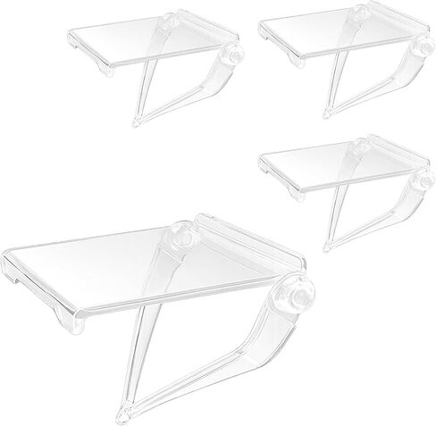 4PCs Acrylic Display Risers Stand Computer Monitor Clear Display Shelf Computer Screen Decor for Mini Figurine Home Office Desk Figures Organizer in Saudi Arabia