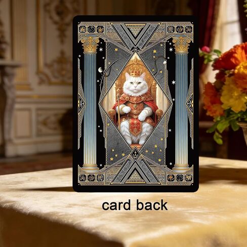 Vintage Style Royal Cat Theme Playing Cards, 54 Exquisite Unique Painted Illustrations, International Standard Size, Suitable for Party Entertainment, Playing Card Collection in Saudi Arabia