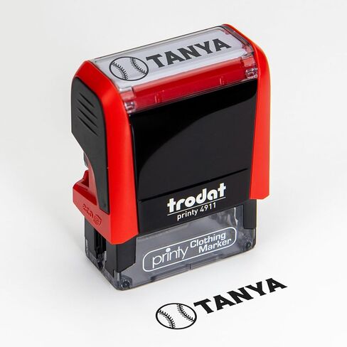 Personalized Custom Clothing Name Stamp | 20 Designs | Machine Washable and Durable | Perfect for Athletes, Students, and Travelers | Fade-Resistant Ink | Non-Toxic, Safe for Kids (Baseball) in Saudi Arabia
