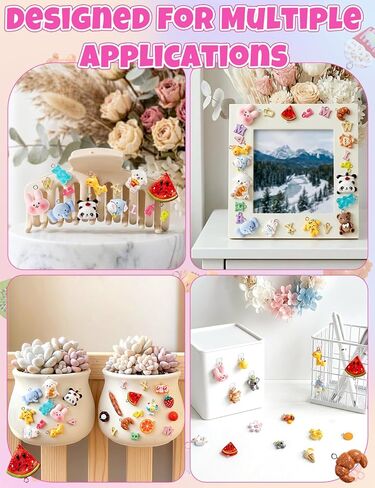 RQAYE DIY Cute charms for bracelets Resin Charms for DIY Keychain & Jewelry Making – Mini Fruit,Candy,& Animal Style Charm for Crafts in Saudi Arabia