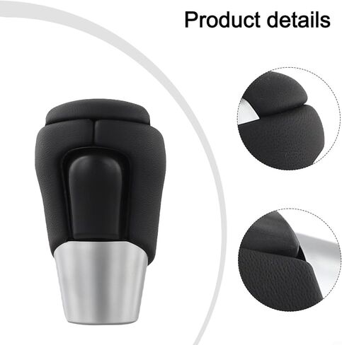 Auto Gear Shift Knob For Mazda 3 6 CX-3 CX-5 CX-8 CX-9 CX-30 2014-2021, Leather + ABS Construction, Black And Silver in Saudi Arabia