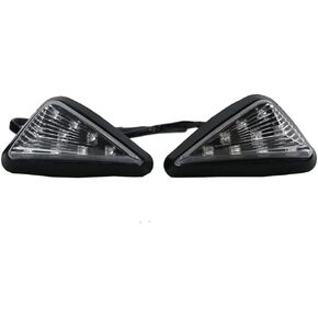Triangle Flush LED Motorcycle Turn Signals Blinkers Indicator Lights 1 Pair (Amber)