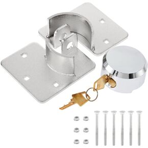 IRONWALLS Hidden Shackle Padlock with Key, 2.87"/73mm Steel Heavy Duty Door Lock Keyed Alike with Locking Hasp, 80mm Screws, Fits for Trailers, Trucks, Vehicles, Garage, Shipping Container