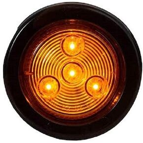 Buyers Products 5622202 2" Amber Round Marker/Clearance Light w/ 4 LEDs Kit (w/Grommet)