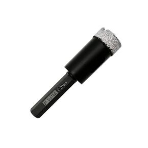 DT-DIATOOL Hex Shank Dry Diamond Drill Core Bits 25mm Vacuum Brazed Hole Saw for Tile Porcelain Ceramic Marble Granite