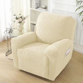 NORTHERN BROTHERS Recliner Chair Covers, Recliner Cover, Cover for Recliner Chair, Recliner Covers That Stay in Place, Reclining Chair Cover, Beige