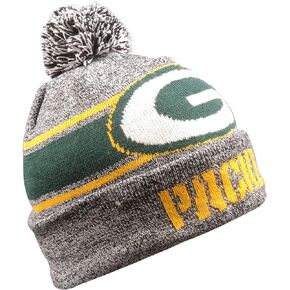 FOCO NFL Green Bay Packers Unisex Gray Stripe Beaniegray Stripe Beanie, Team Color, One Size