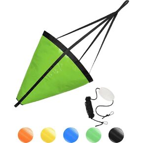 BLUEWING 32", 42", 53" Drift Sock Sea Anchors with Buoy Ball Float Leash 840D Nylon Parachute Drift Anchor Fishing Drogue for Marine Boat/Jet Ski/Sail Boat