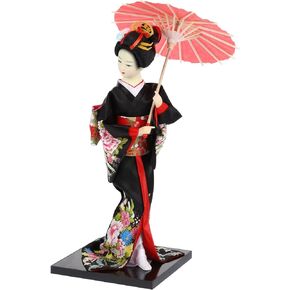 Gadpiparty Japanese Geisha Kimono Doll Asian Geisha Collectible Figurine Kimono Girl Statue for Home Office Car Birthday Party Decor