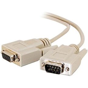 C2G 09452 DB9 M/F Serial RS232 Extension Cable, Beige (25 Feet, 7.62 Meters)