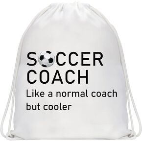 CMNIM Soccer Coach Gifts Funny Soccer Coach Drawstring Backpack Bag Thank You Soccer Team Coach Appreciation Gift (Soccer Coach Drawstring Bag)
