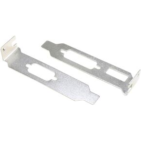 2PCS Computer Case Half Height Baffle Low Profile Half Height Bracket HDMI and DVI and VGA Sliver Low Profile or Half Height Slot Bracket Video Graphics Card