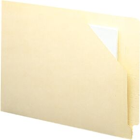 Smead End Tab File Jacket with Antimicrobial Product Protection, Reinforced Straight-Cut Tab, Flat-No Expansion, Letter Size, Manila, 100 per Box (75715)
