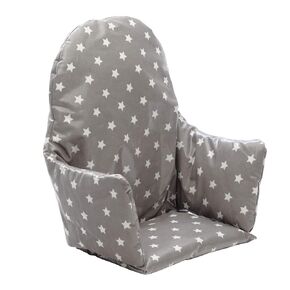 High Chair Cushion for IKEA Antilop Highchair. Padded Chair Cushion for Baby - Easy to Fit and Fully Wipe Clean Seat Pad - High Chair Accessories Designed for IKEA Antilop (Grey Stars)