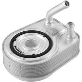 26410-2B740 Engine Oil Cooler for Hyundai Elantra 2017-2020 1.6L L4-Gas/Oil Cooler Assembly/Durable / 1 Pcs Silver Tone