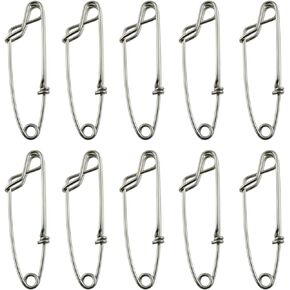 10pcs Longline Snap Clips 8x2cm Stainless Steel Tuna Clips for Floats Tuna Fishing Line Fishing, Open Eye Pin