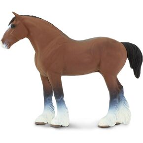Safari Ltd. Clydesdale Stallion Figurine - Lifelike 5.5" Horse Figure - Educational Toy for Boys, Girls, and Kids Ages 3+