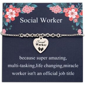 LQRI Social Worker Appreciation Gift MSW Graduation Gift Social Worker Jewelry Social Worker Class of 2024 MSW Graduates Gift