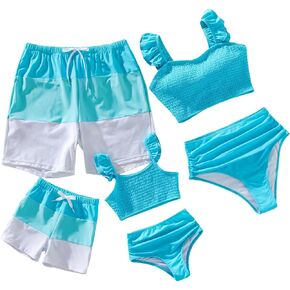 IFFEI Mommy and Me Family Matching Swimsuits Womens Bathing Suit Two Piece Bikini Sets