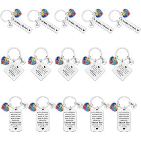 Xiahuyu 15 Pcs Autism Awareness Gifts Autism Teacher Appreciation Gifts Special Education Teacher Gifts ABA Therapist Thank You Gifts Christmas Birthday Retirement Autism Awareness Month Gifts