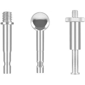 3 Pack Microphone Arm Stand to 17mm Ball 1/4 3/8 Screw Mount Connector Kit Adapter Joint Head Converter for MIC Scissor Arm Desk Holder Shock Condenser Video Light Phone Bracket Clip Clamp