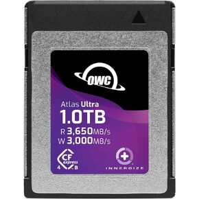 بطاقة ذاكرة OWC Atlas Ultra 2.0 تيرابايت عالية الأداء CFexpress 4.0 من النوع B، سرعة قراءة تصل إلى 3650 ميجابايت/ثانية، للفيديو والصور الاحترافية