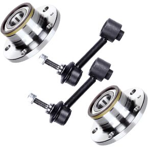 SCITOO 4pcs Wheel Hub Assembly Suspension Kit - Fit for Volkswagen Type-1 CC Eos Jetta Passat Tiguan Rear Sway Bar End Link Wheel Hub Bearing - 512319