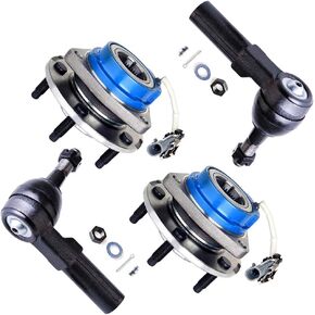SCITOO 4pcs Wheel Hub Assembly Suspension Kit - Fit for Buick Lucerne 3.8L or 3.9L Models for Buick Lesabre for Buick Park Avenue for Pontiac Bonneville Outer Tie Rod End Wheel Hub Bearing - 513121
