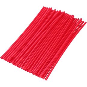 SEWACC 75pcs Bike Spoke Skins Covers Dirt Bike Spoke Covers Wheel Rims Wraps Pipe Trim Motorcycle Motocross MTB Wheel Rim Protector Decoration (Red)