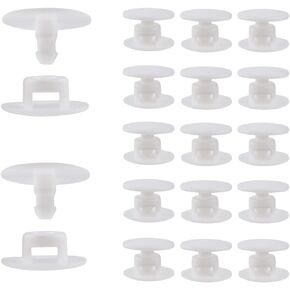 100 Pairs Replacement Buttons Buckle Button Accessories for Shoe Charms Bag Tote Repair Buttons Rivets for DIY Wristband Round Shoes Charm Backs Strap Rivets for Crocs DIY Ornaments (White)