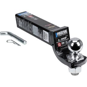 ريس 7090800 Interlock® مجموعة أدوات تثبيت الكرة على المقطورة، 14.000 رطل. السعة، شديدة التحمل، تناسب جهاز استقبال مقاس 2-1/2 بوصة، قطرة 3 بوصة، أسود