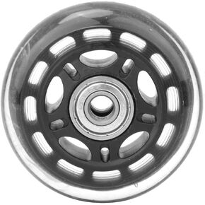 Roller Skates Replacement Wheels Silent PU Durable 3in Skates Luggage Cart Accessories Black Board Caster Board with 608ZZ Bearing for Luggage Cart Skates