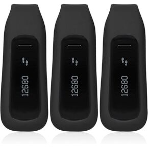 [3-Black] [3-Black] Compatible Clip Holder Replacement for Fitbit One, AKWOX [Shock-Proof][ Shatter-Resistant] Protective Band Cover Case for Fitbit One