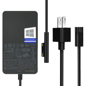 65W Surface Pro Charger for Microsoft Surface Pro 9, 8, 7+, 7, 6, 5, 4, 3, X, Windows Surface Laptop Adapter Power